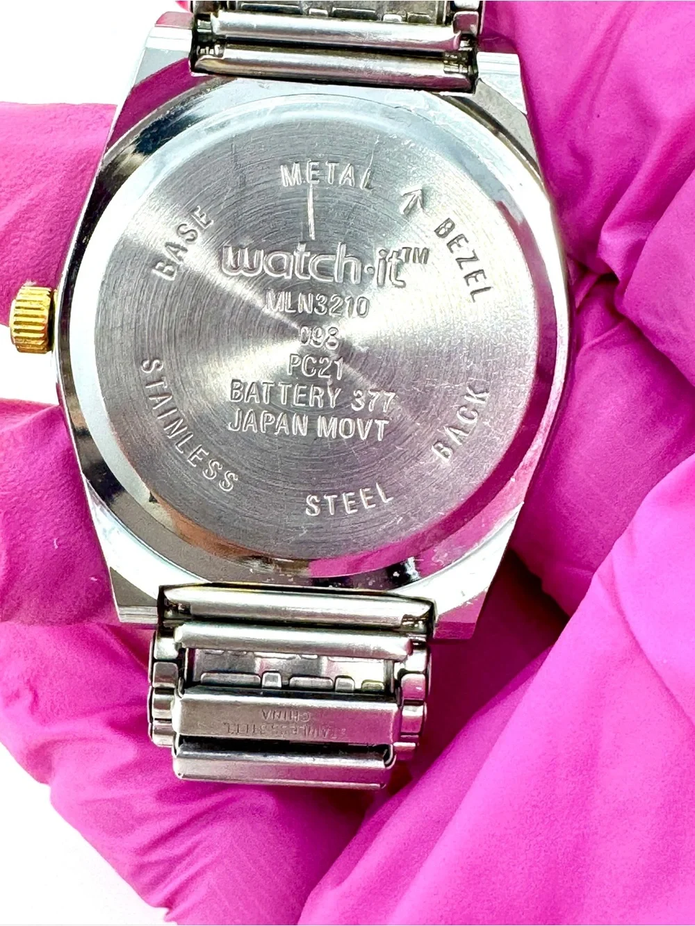 Watch-It MLN3210 Two-Tone Classic Expansion Band Watch - Excellent Condition New